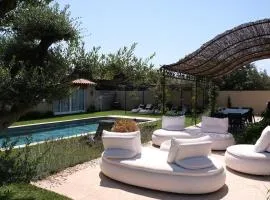 charming villa with heated pool, 14 people, located in aureille, near les baux de provence, in the alpilles