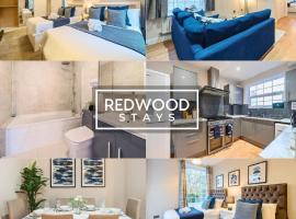 Newly Refurbished Spacious Serviced Apartment for Contractors and Families, FREE WiFi & Netflix by REDWOOD STAYS，位于法恩伯勒的酒店