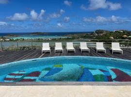 Villa BOT avec vue panoramique sur l'océan，位于Saint Barthelemy的酒店