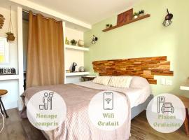 Luna Monkey, Chambre & Terrasse privée, Bourgoin Centre，位于布尔昆的酒店