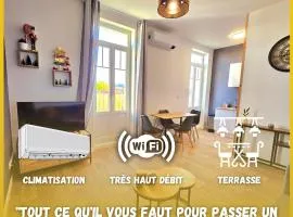 Elégant T2 au calme avec terrasse et climatisation