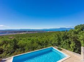 Faszinierende Villa mit traumhaften Meerblick zur Insel Krk mit Privatpool, Tischtennis, Billard, Grill