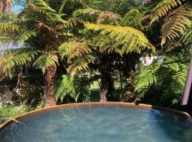 Cottage and geothermal pool by lake Taupo，位于图朗伊的酒店