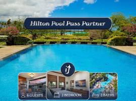 Hilton Pool Pass Included, Kolea - Luxe Penthouse, Walk to Beach，位于瓦克拉的酒店