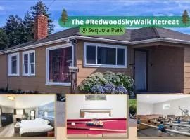 Private Home - #RedwoodSkyWalkRetreat - 5BD, Pro Pool Table, BBQ, Foosball, Darts, Fireplace, Movie Projector, Stereo, Cotton Bedding