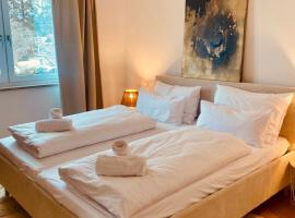Liboria I Stylische Maisonette Wohnung Alpenblick I 4min zum See，位于Uffing的酒店