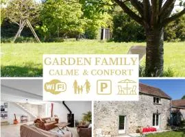 LE GARDEN FAMILY - RANDO ESCALADE- Gîte avec Jardin spacieux - Confort & Wifi - Parking privé - Golf et château à 15 minutes
