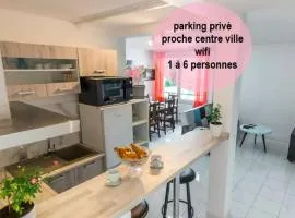 T3 Lumineux, 5pers, 2 chambres, wifi et parking
