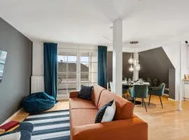 maremar - Design-Maisonette am Holzmarkt - Luxus Boxspringbetten - Arbeitsplatz - Loggia