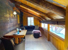 SwissHut Stunning Views Alps Lake - Apart. Erli Up，位于Därligen的酒店
