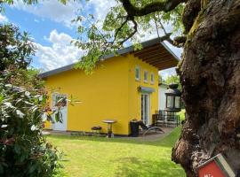 Tiny house with gallery and garden for 3 people，位于Vellmar的小屋