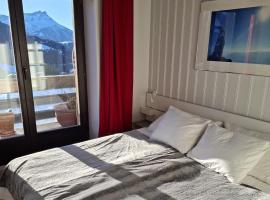 Le Nid d'aigle apt Leysin centre avec forfait piscine sauna jacuzzi en option，位于莱森的酒店