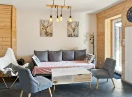 Chalet les Estives au pied des pistes, le lioran, terrasse, 2 chambres, 4 lits