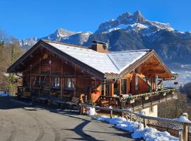 SUPERBE DEMI CHALET LUXUEUX 120M² 8 Personnes à SALLANCHES.，位于萨莱切的酒店