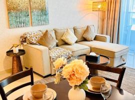 Al Reem 1BR City View Pool Gym Family Biz Friendly Abu Dhabi，位于Mushayrib的酒店