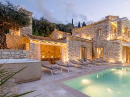 Ionian Stone Luxury Villas in Corfu，位于Píthos的酒店