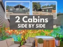 Starlight Horizon 2 Cabins Hot Tub & Pool - Pet-Friendly Texas Hill Country Stay Near Canyon Lake Sleeps 12, Stargazing, Group Getaway