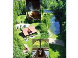 Leśniczówka domek sauna jeziorko w lesie na wyłączność