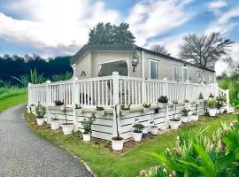 Newquay Seaside Lodge Retreat with Hot Tub，位于纽基的酒店