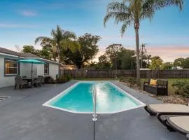 Tropical Retreat with Heated Pool & Firepit