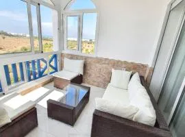 Bright apartment in Marina Smir, sea view and shared pool