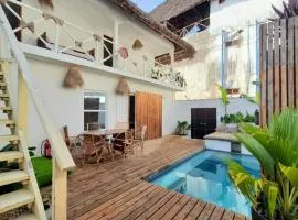 Zanzibar Private Villa with own pool wifi Aircon walk to Paje Beach Restaurants Bars & Village perfect for groups couples and families