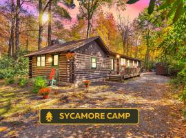 Sycamore Camp - Historic Log Cabin Reimagined，位于莱克哈莫尼的酒店