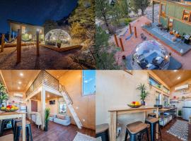 Cozy Cabin and Stargazing Dome Bedroom Deck BBQ Hammocks，位于格伦代尔的酒店