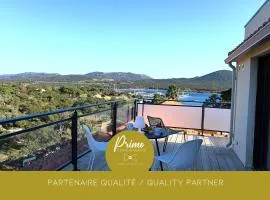Studio terrasse avec vue mer