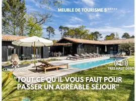 Villa Agapi - 10 personnes, piscine chauffée, pétanque - Lège cap Ferret