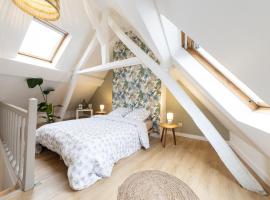 L '&eacute;crin Vert，位于Breteuil的带热水浴缸的酒店