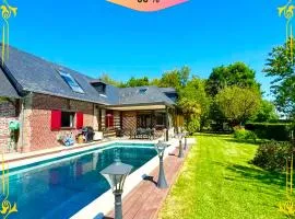 La Villa Normande - Piscine - Jaccuzzi encastré - WIFI Fibre - 6 chambres - 4 TV 4K - Jeux Enfants - Luxe