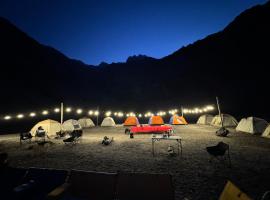 Camp in the middle of islands