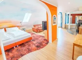 Penthouse mit Whirlpool, Sauna, Dachterrasse und Schwedenofen, air-condition