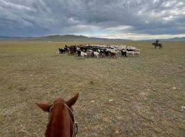 Yurts in an Nomadic family