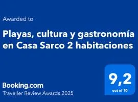 Playas, cultura y gastronomía en Casa Sarco 2 habitaciones
