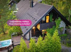 Villa Alppihimos - 6 henkilölle, Keski-Himos, 45m² + 33m²，位于耶姆赛的酒店