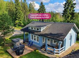 Villa Punahilkka - 10 hl&ouml;, L&auml;nsi-Himos，位于耶姆赛的滑雪度假村