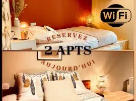 Le Duo Forézien - 2 Apts au RDC côte à côte - Proche gare et centre - Wifi