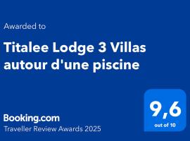 Titalee Lodge 3 Villas autour d'une piscine，位于圣弗朗索瓦的山林小屋