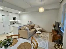 Stylish top floor ap, with private parking, next to a tram stop