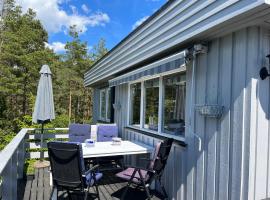 Lys og koselig hytte med flott utsikt og masse sol，位于腓特烈斯塔的住宿