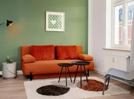 Stylisches Design Apartment - Zentrum Chemnitz - mit Parking - 2 Schlafzimmer - Homeoffice - WLAN und TV - Waschmaschine - 500m zum HBF - Paare - Geschaeftsreisende - Messe - Workation