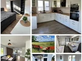 Exklusive Ferienwohnung bei Berlin, bis 5 Gäste, große Terrasse, Garten