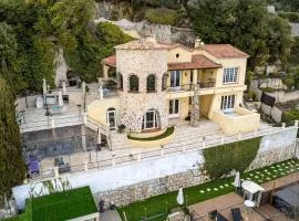 Monaco Castle Villa with Pool and Skyview of French Riviera