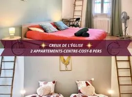 Creux de l'Église - 2 Appartements cosy, 2 Salles de Bains, 8 personnes
