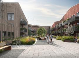 New Powerhouse apartment in Lade in Trondheim，位于特隆赫姆的海滩酒店