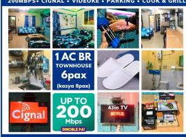 MG 6pax 1 AC BR 200mbps FREE Netflix Parking Cignal Videoke Shower Heater Cook & Grill，位于Rodriguez的酒店