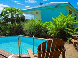 Kaz a Klemence Gite creole avec piscine et table dhotes a Anse Bertrand，位于Anse-Bertrand的酒店