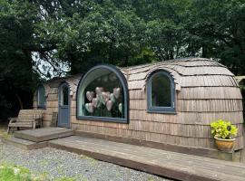 Luxury Woodland Lodge Retreat at Culdees Castle，位于克里夫的酒店